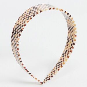 ASOS DESIGN hairband in plastic checkerboard design